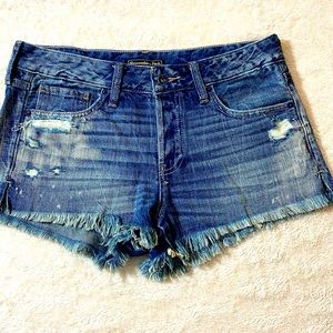 Abercrombie & Fitch Distressed Cut Off Jean Shorts